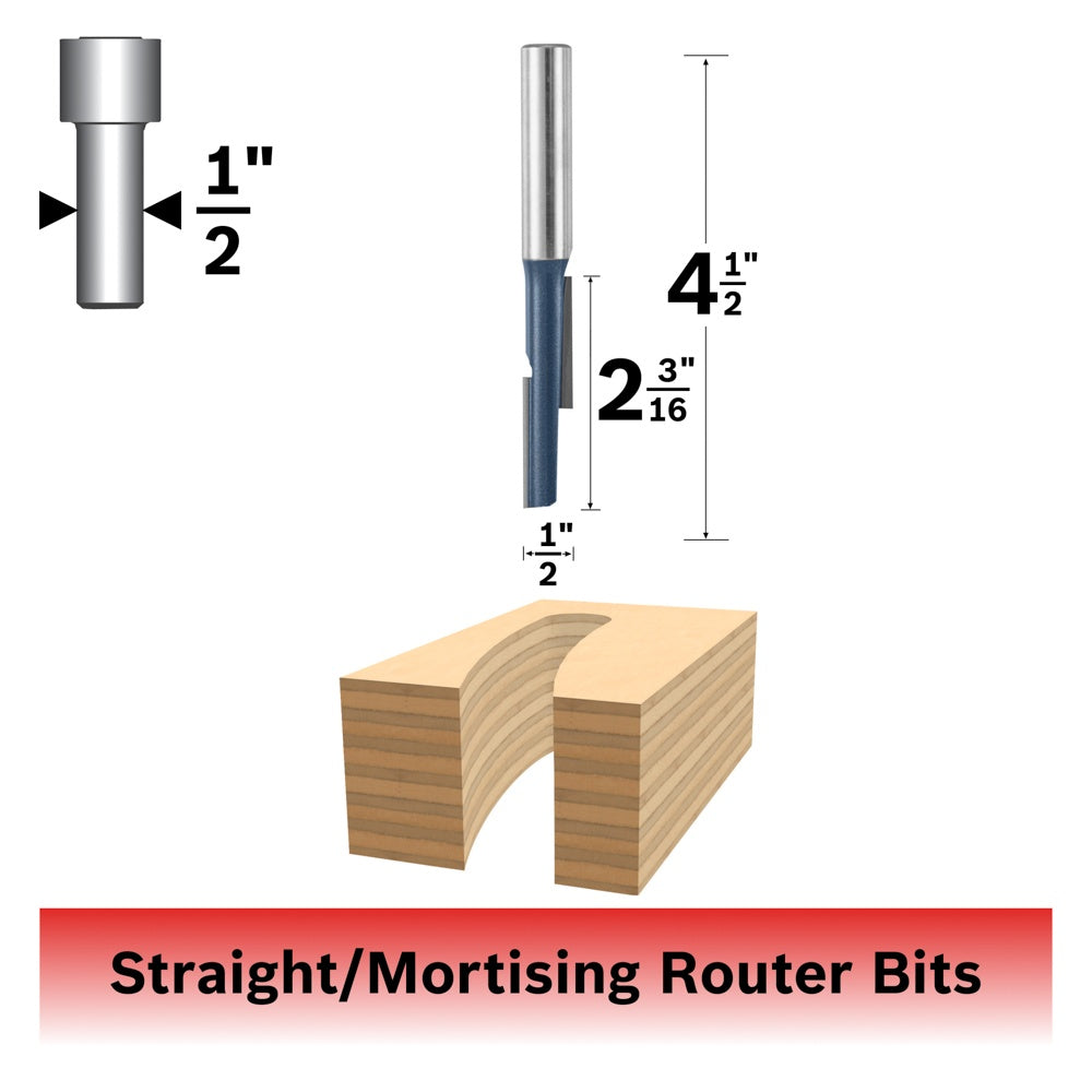 Bosch 1/2 x 2-3/16" Carbide Tip Staggertooth Bit 85278M