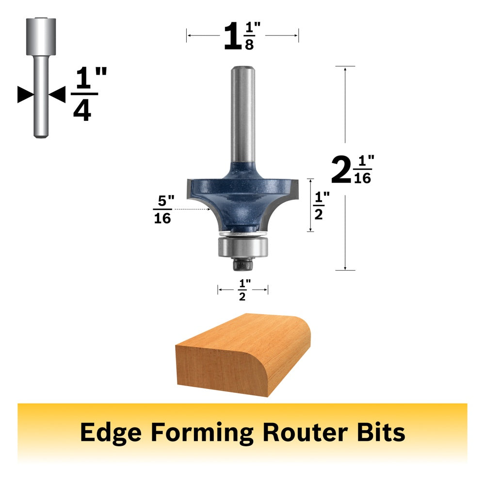 Bosch 5/16 x 1/2 in. Carbide Tipped Roundover Bit