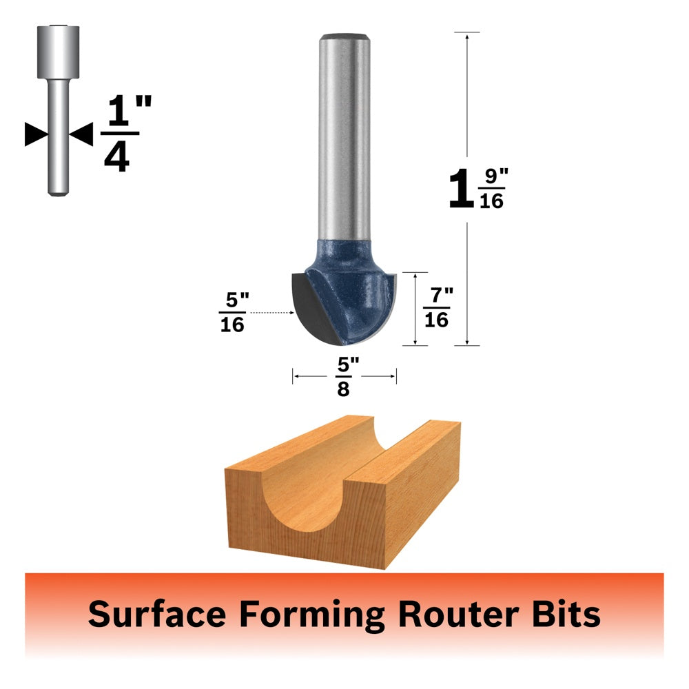 Bosch 5/16 x 5/8 in. Carbide Tipped Core Box Bit