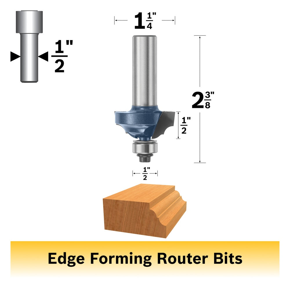 Bosch 1-1/4 x 1/2 in. Carbide Tipped Classical Bit
