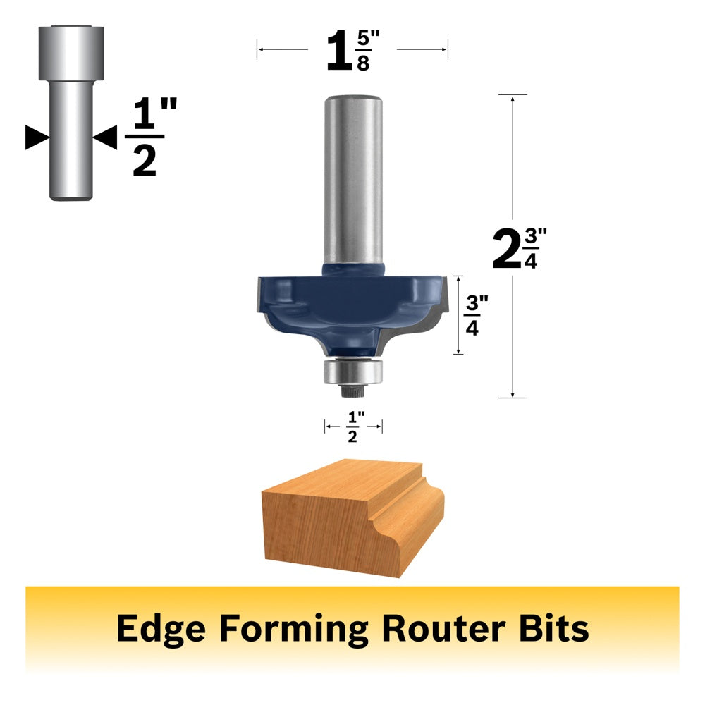 Bosch 1-5/8 x 3/4 in. Carbide Tipped Ogee with Fillet Bit