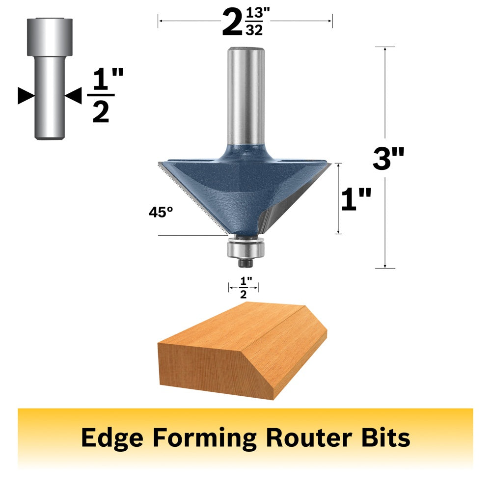 Bosch 2-13/32 x 45 Carbide Tipped Chamfer Bit
