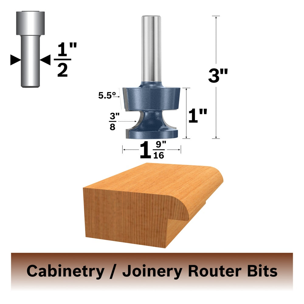 Bosch 1-1/2 x 1-7/32 in. Carbide Tipped Door Lip Bit