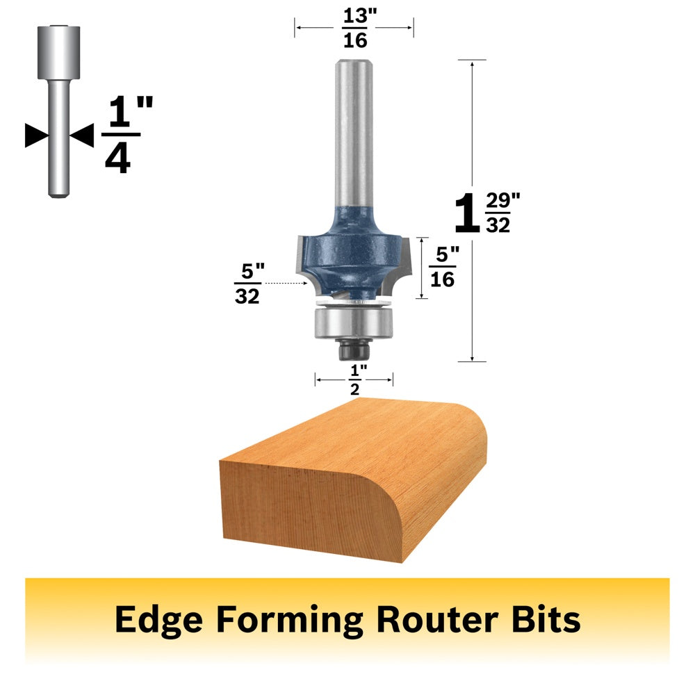 Bosch 5/32 x 5/16 in. Carbide Tipped Roundover Bit