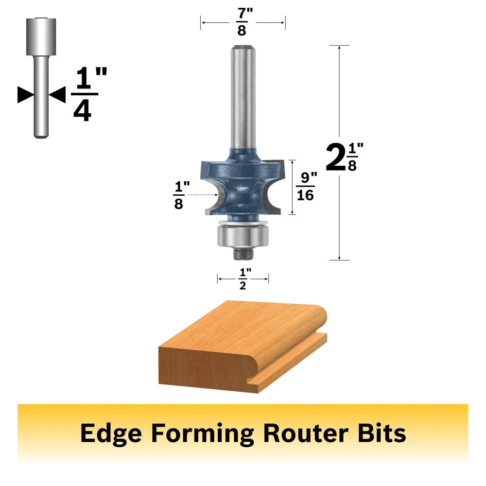 Bosch 1/8 x 9/16 in. Carbide Tipped Edge Beading Bit