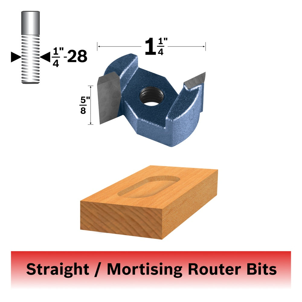 Bosch 1-1/4 x 5/8 in. Carbide Tipped Lock Mortising Bit