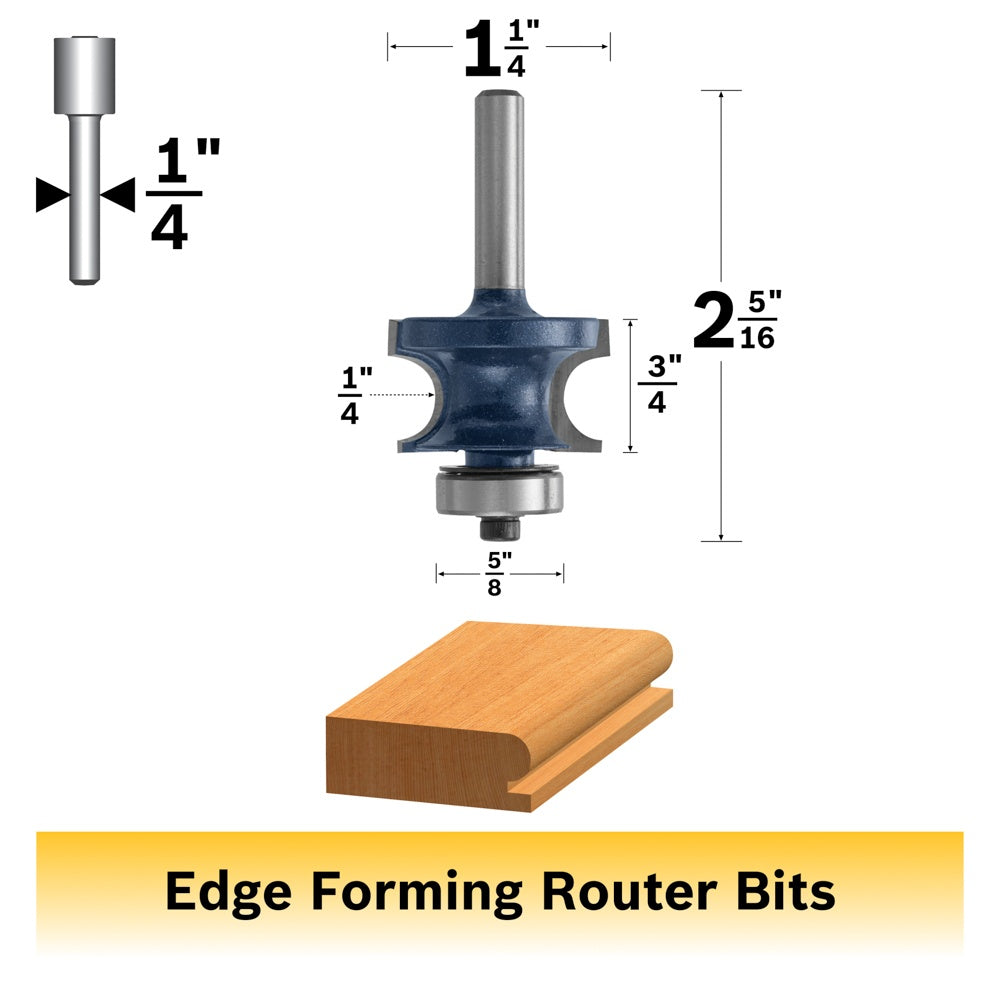 Bosch 1/4 x 3/4 in. Carbide Tipped Edge Beading Bit