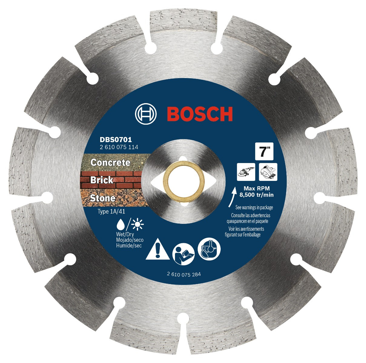Bosch 7" Segmented Rim Diamond Wheel for Rough Cuts DBS0701