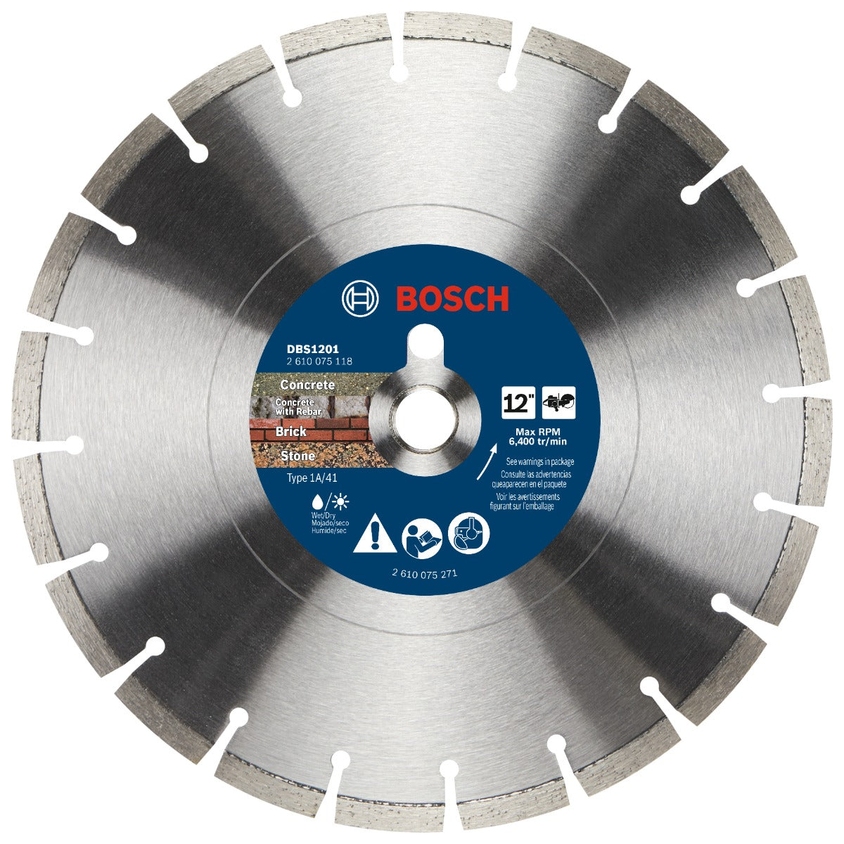 Bosch 12" Segmented Rim Diamond Wheel for Rough Cuts DBS1201