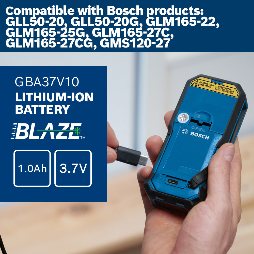 Bosch 3.7V Lithium-Ion 1.0 Ah Battery GBA37V10