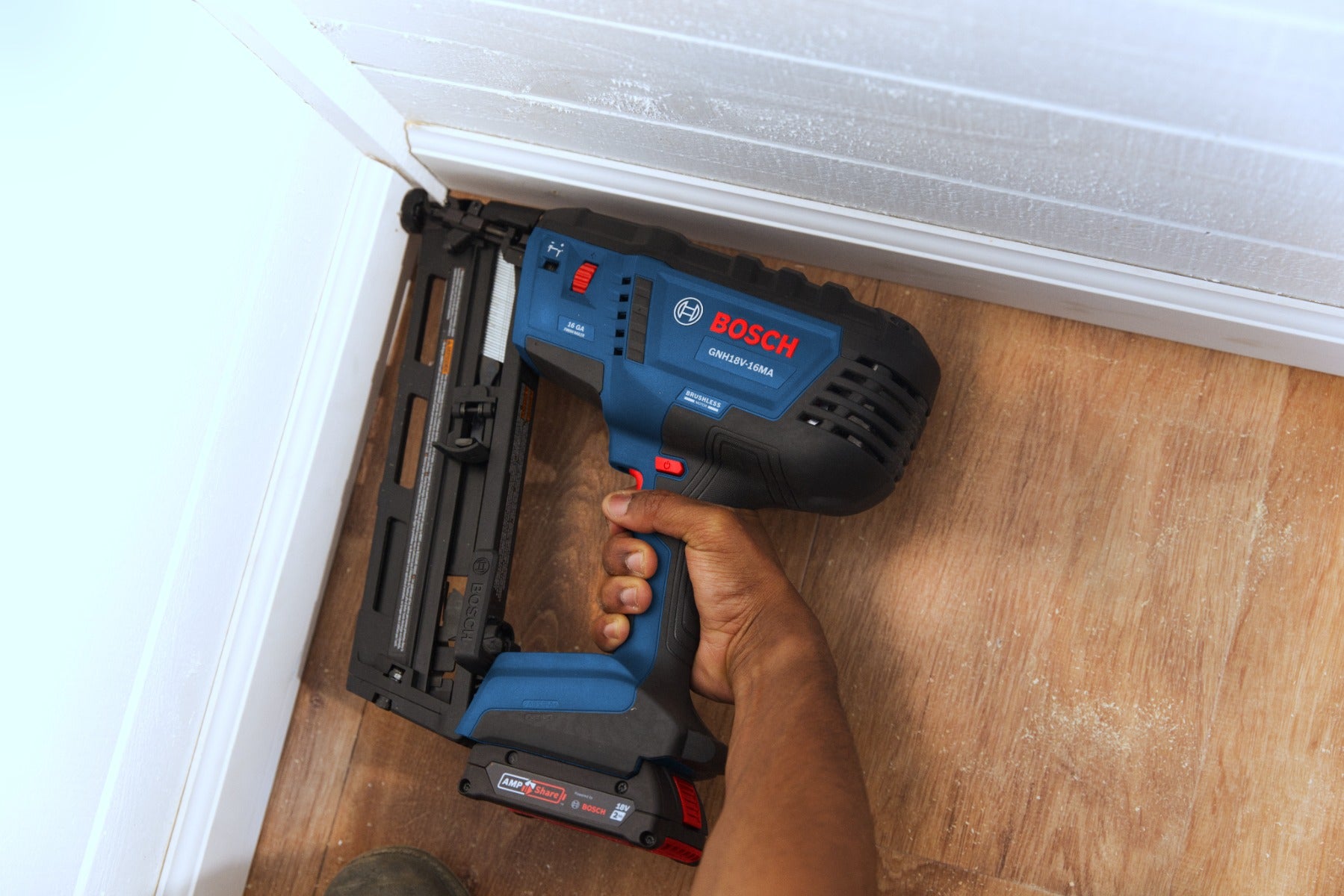 Bosch 18V Brushless 16-Gauge Angled Finish Nailer Kit w/ (1) 2 Ah Standard Power Battery GNH18V-16MAB12