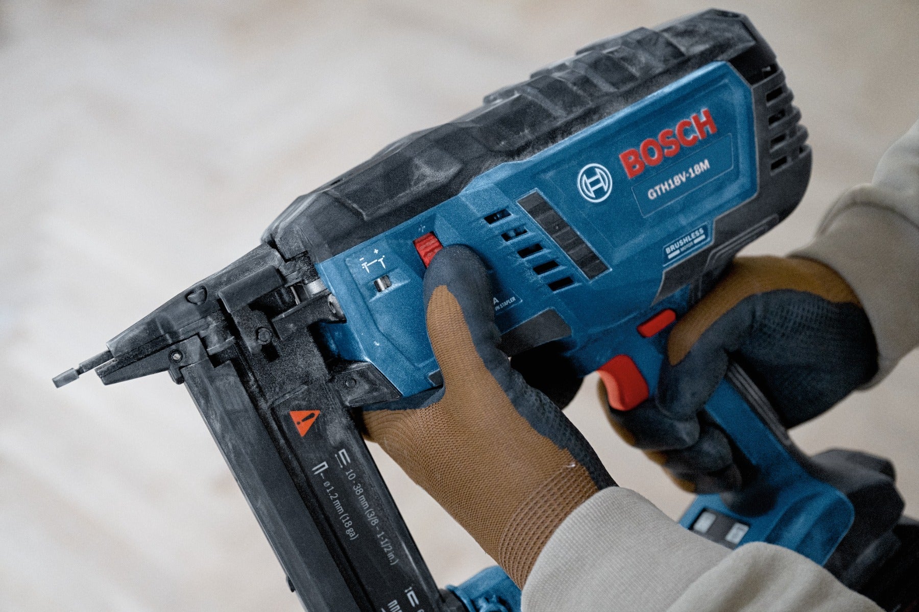Bosch 18V Brushless 18-Gauge Narrow Crown Stapler (Bare Tool) GTH18V-18MN