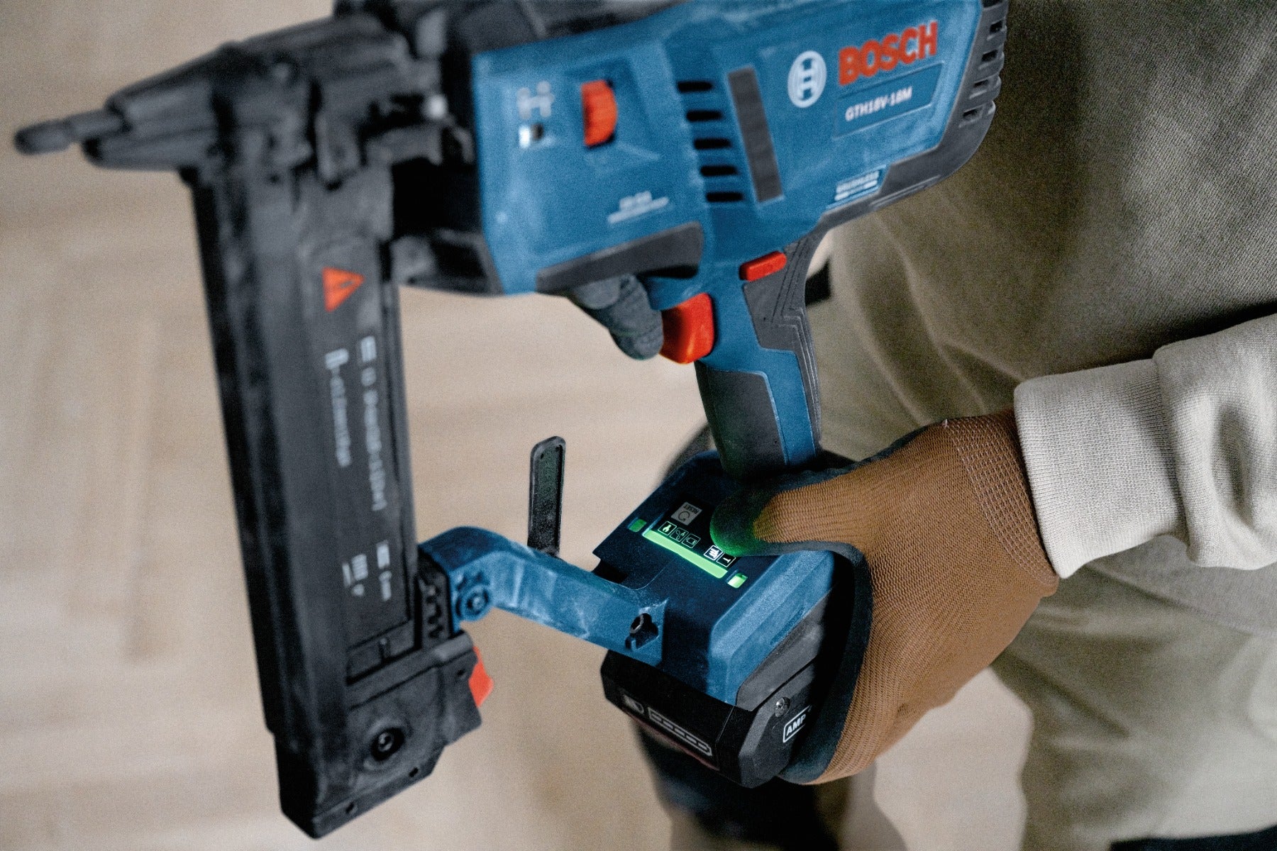 Bosch 18V Brushless 18-Gauge Narrow Crown Stapler (Bare Tool) GTH18V-18MN