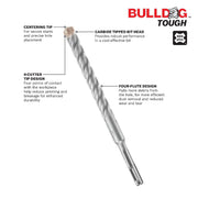 Bosch 3/16 in. x 4 in. x 6 in. SDS-plus Bulldog Tough Rotary Hammer Bit - Bulk 100 Pack HC4C2011CC