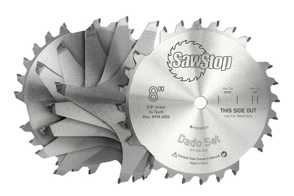 SawStop 8" Premium Dado Set with Systainer BTS-DS8-SYS