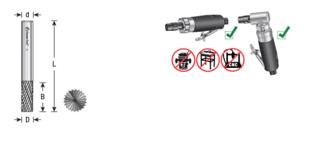 Amana Tool SB-5L6DC 1/2 inx1x1/4 in Cylinder DC BURS-090