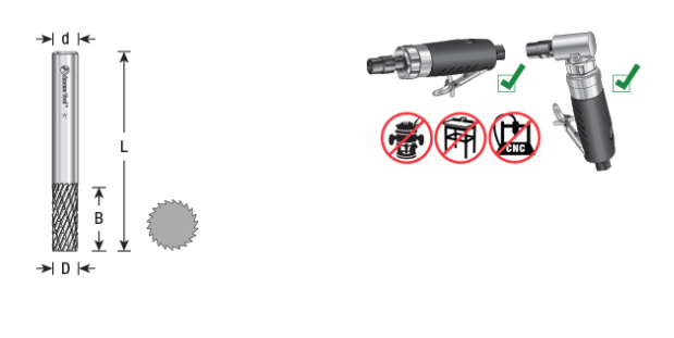 Amana Tool SA-5L6DC 1/2 inx1x1/4 in Cylinder DC BURS-105