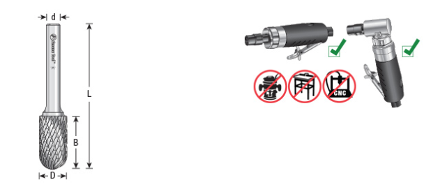 Amana Tool SC-5L6DC 1/2 inx1x1/4 in Radius Cut BURS-126