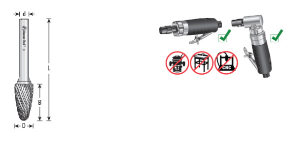 Amana Tool SF-42DC 1/8x1/2 inx1/8 Tree Shape BURS-138