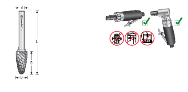 Amana Tool SF-5DC 1/2 inx1x1/4 in Tree Shape DC BURS-144