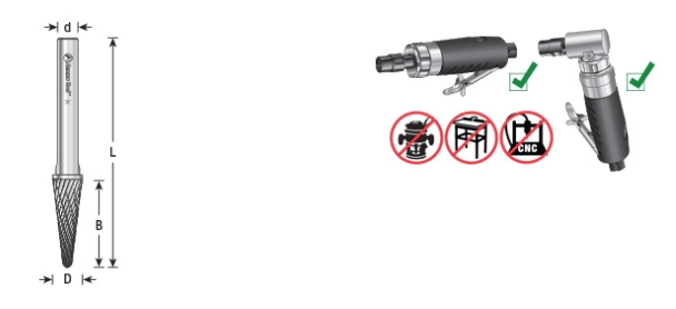 Amana Tool SL-3L6DC 3/8 x 1-1/16 x 1/4 in Radius BURS-216
