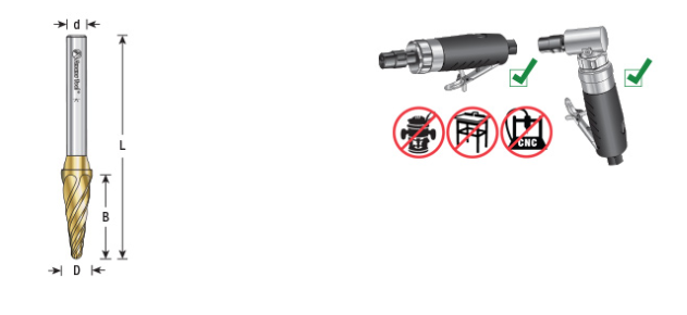 Amana Tool SL-4FM 1/2 inx1-1/8x1/4 in Radius Cone BURS-218NF