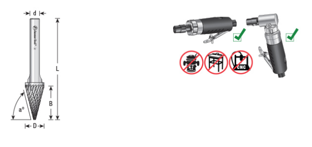 Amana Tool SM-5L6DC 1/2 inx7/8x1/4 in Pointed BURS-228