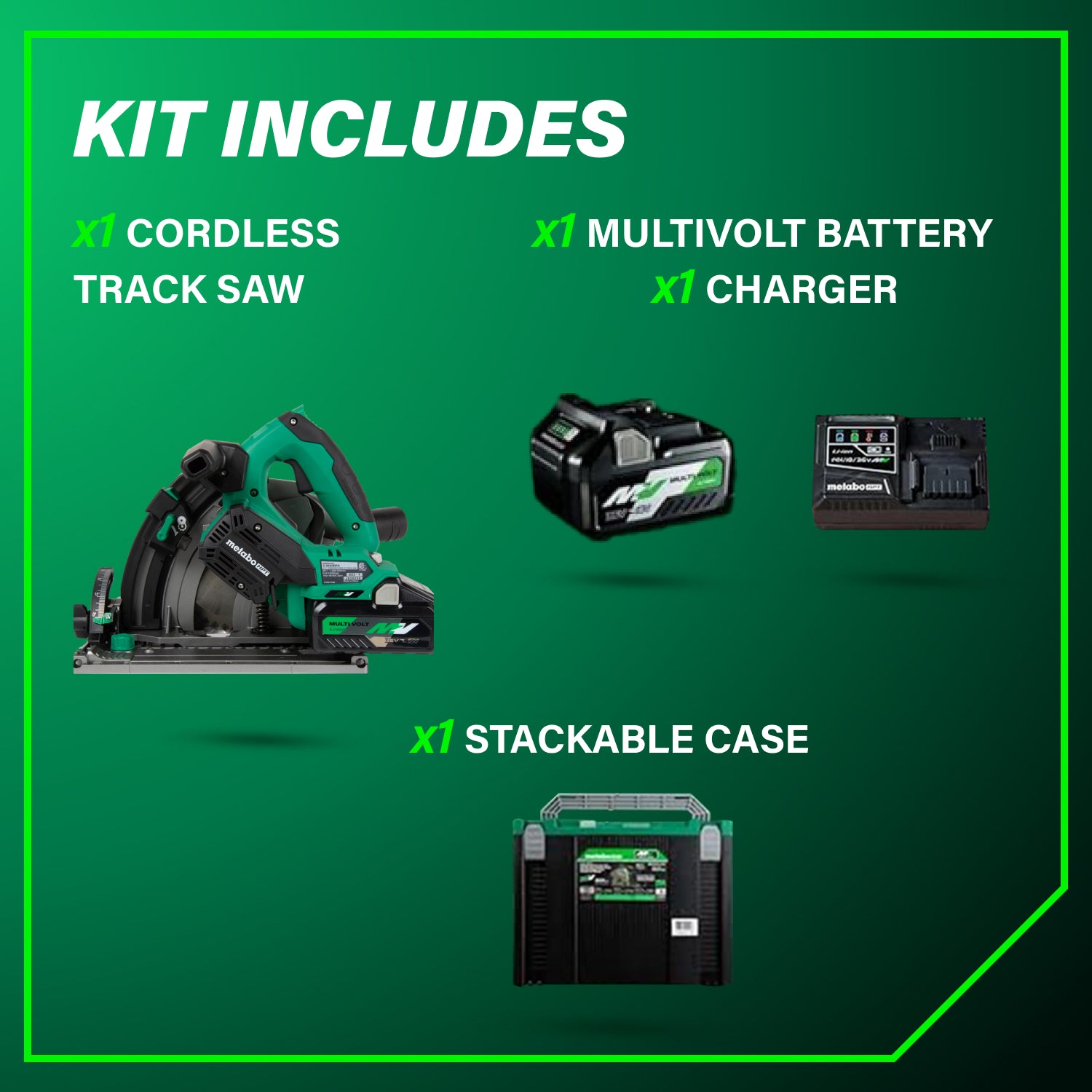 Metabo HPT 36V Cordless Brushless 6-1/2" Track/Plunge-Cut Saw with 4.0Ah Battery, Charger & Case C3606DPAM