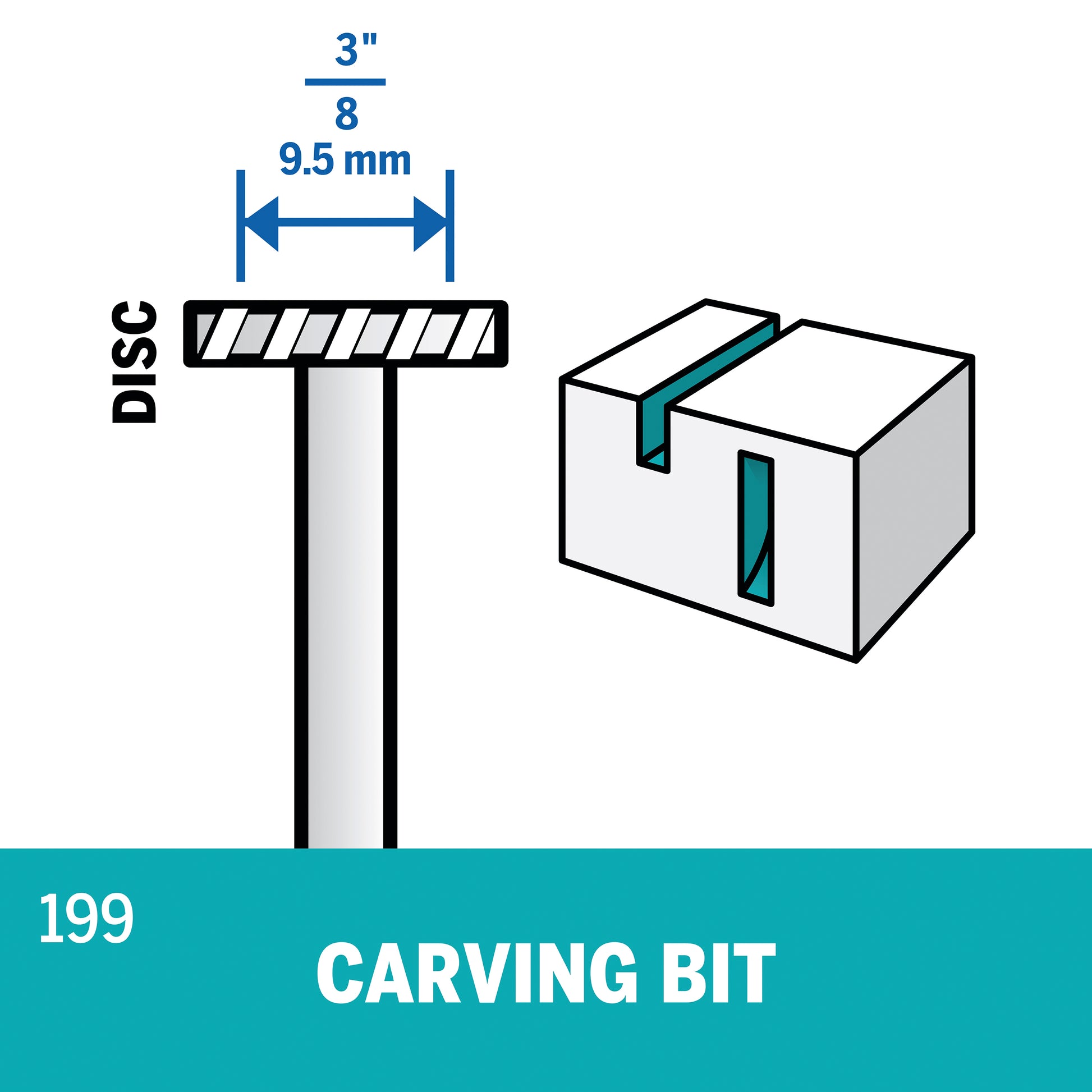 Dremel 3/8 in. Carving Bit 199