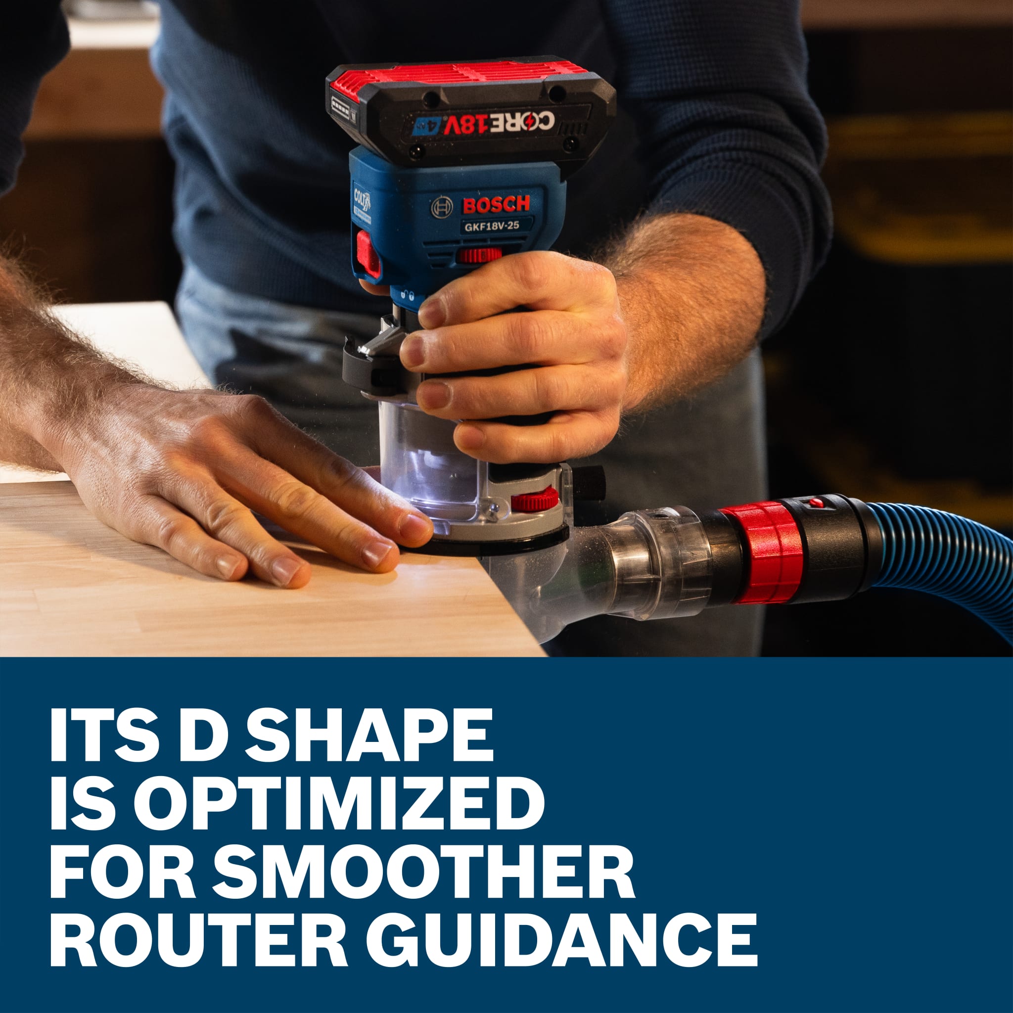 Bosch Palm Router D-Shaped Sub-Base GKFD01