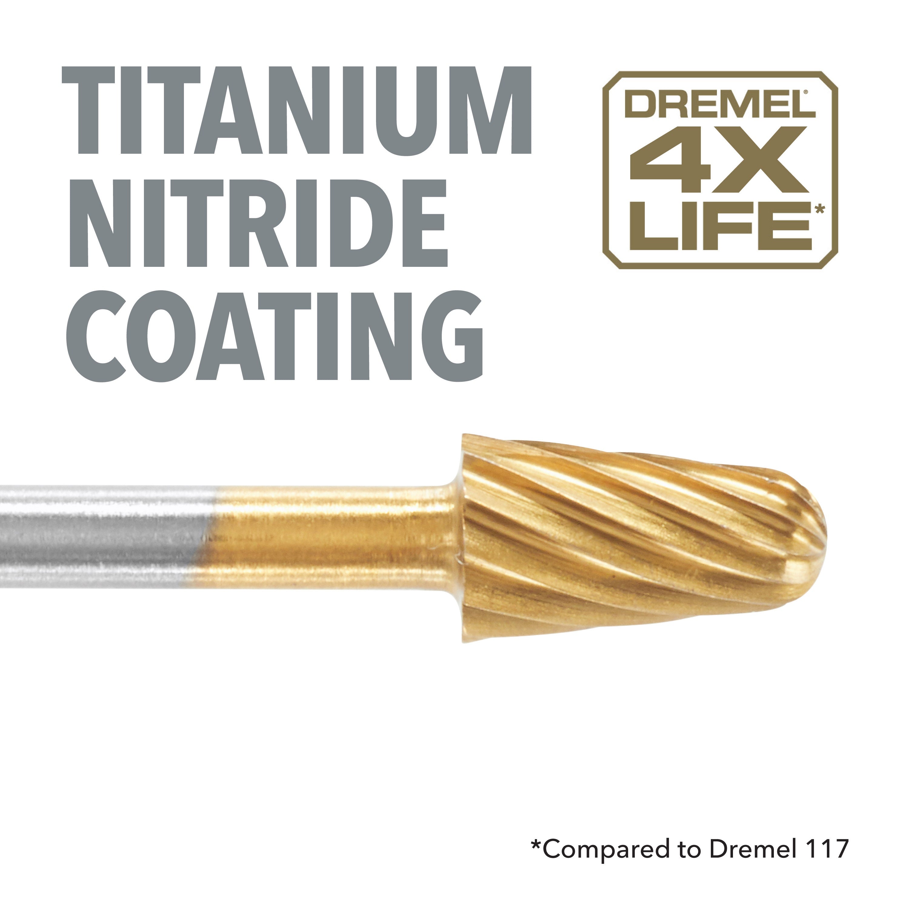 Dremel 1/4 in. Max Life High Performance Rotary Carving Bit, 2-Pack 117HP