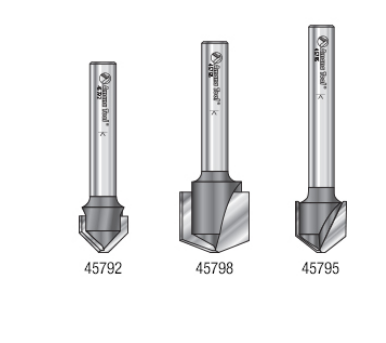 Amana Tool 3 pc ACM V 90 108 135 Deg. Set AMS-140