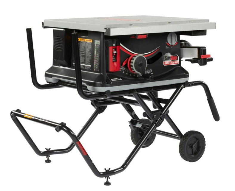SawStop Jobsite Saw PRO with Mobile Cart Assembly - 15A, 120V, 60Hz JSS-120A60