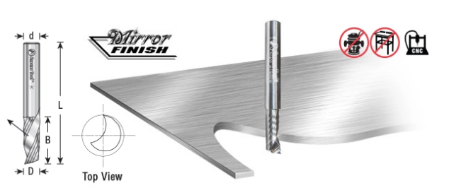 Amana Tool 5/16D x 5/16Shank Spiral Aluminum 51642