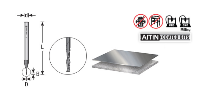 Amana Tool .030 in D 4FL Square Mini AlTiN 51723