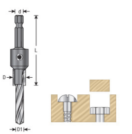 Amana Tool Quick Counter BoreS 3/8 Dia. 55282