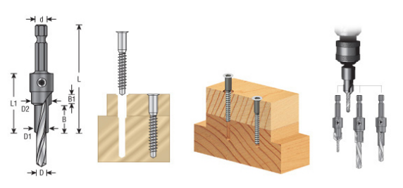 Amana Tool Quick RTA Drill For 5mm Screw 55290