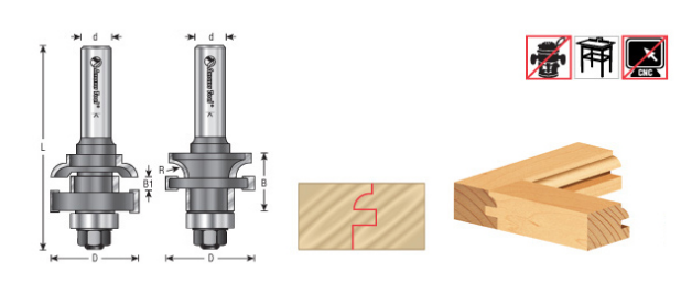 Amana Tool Groove Cutter ONLY 1/4 in Kerf. 55354