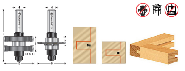 Amana Tool IN-Stile/Rail Straight Plywood 55439