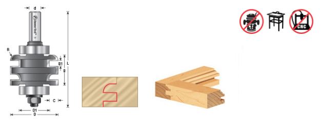 Amana Tool One Piece Concave Stile & Rail 55460