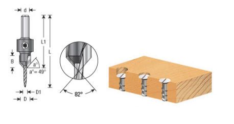Amana Tool CT Countersink Taper #6 Screw 55604