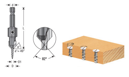 Amana Tool Quick Countersink Taper 3/8 in D 55624