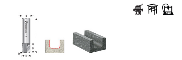 Amana Tool Drain Board Bit 3/4 in Dia. 57116