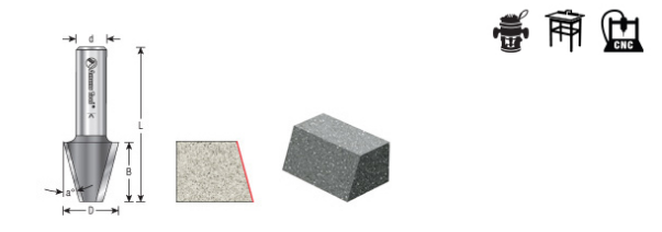 Amana Tool 15 Degree Bevel Top Mount 57132