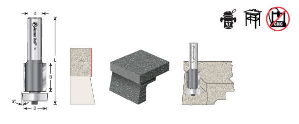Amana Tool Flush Trim 3/4 in Dia. Overhang 57153