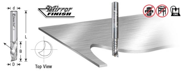 Amana Tool 2.5x6mmShank Spiral O Aluminum 57301
