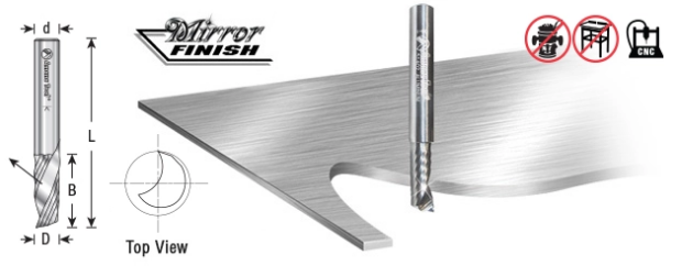 Amana Tool 3mmx6mmShank Spiral O Aluminum 57302