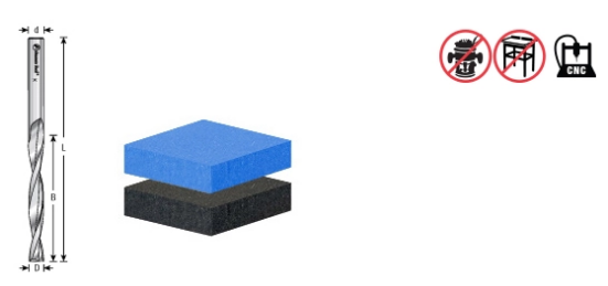 Amana Tool 3/8 SC Up-Cut Spiral Foam Bit 46277