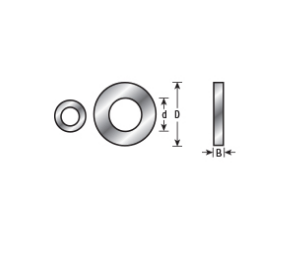 Amana Tool 3/32x1/4 in x 1mm FLAT Lock Washer 67200