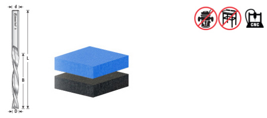 Amana Tool 1/8 SC Down Cut Spiral Foam Bit 46562